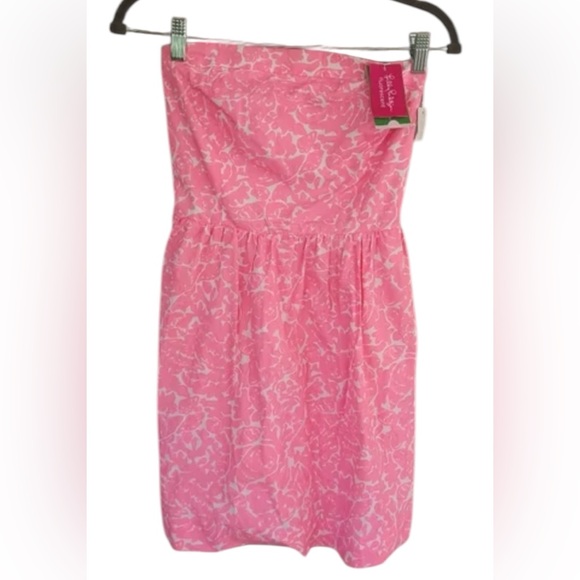 Lilly Pulitzer Chandie Pink Strapless Dress NWT - Picture 2 of 5
